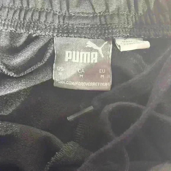 Puma black & white means track pants size Medium - Picture 4 of 6